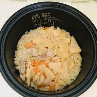 炊飯器で簡単、筍ごはん